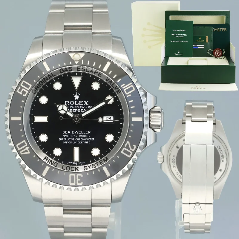 2009 PAPERS Rolex Sea-Dweller DEEPSEA 116660 Steel 44mm Black Ceramic Dive Watch