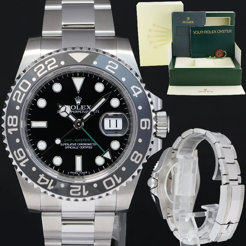 2015 MINT Rolex GMT Master II 116710 Steel Ceramic Black 40mm Watch Box