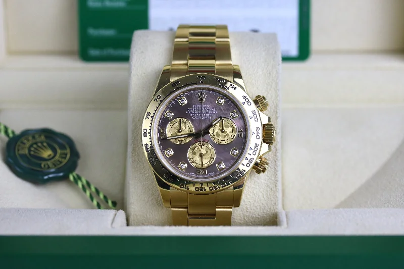 2018 Rolex 116508 Daytona Factory Tahitian MOP Diamond Dial with Box & Papers