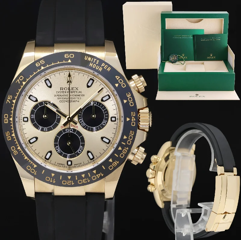 2022 MINT Rolex Daytona 116518LN Yellow Gold Pikachu Ceramic Watch Box