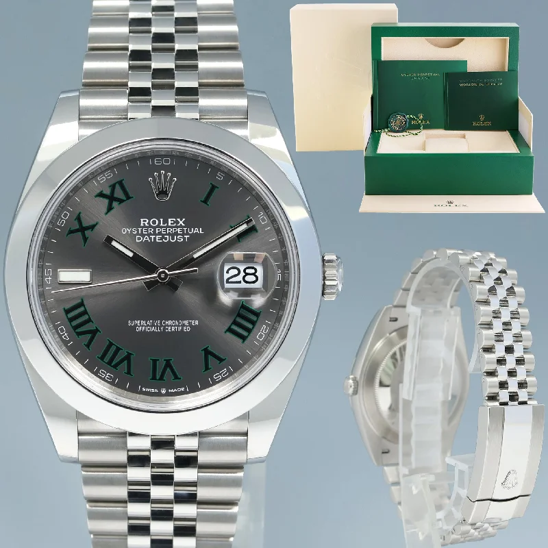 2023 MINT Rolex DateJust 41 Steel 126300 Wimbledon Jubilee 41mm Watch Box