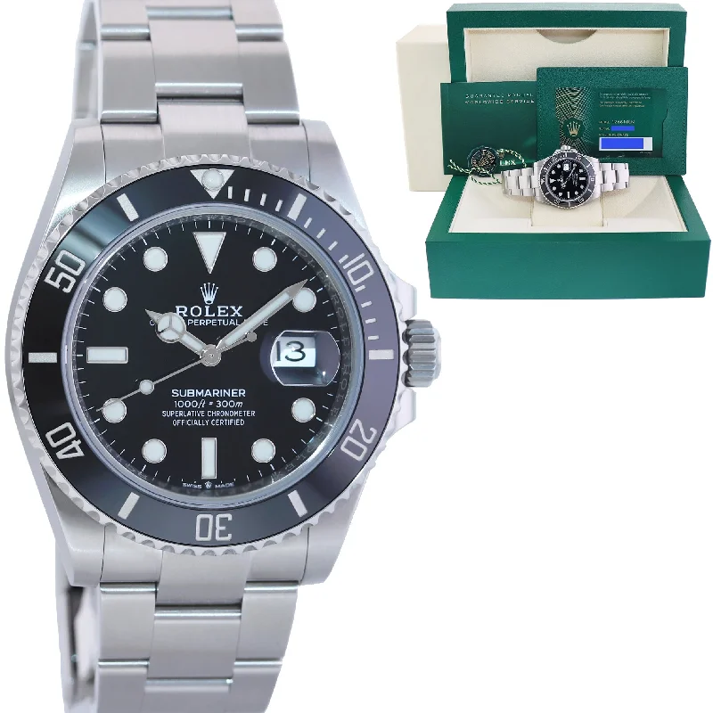 2023 NEW PAPERS Rolex Submariner 41mm Black Ceramic 126610 Watch Box