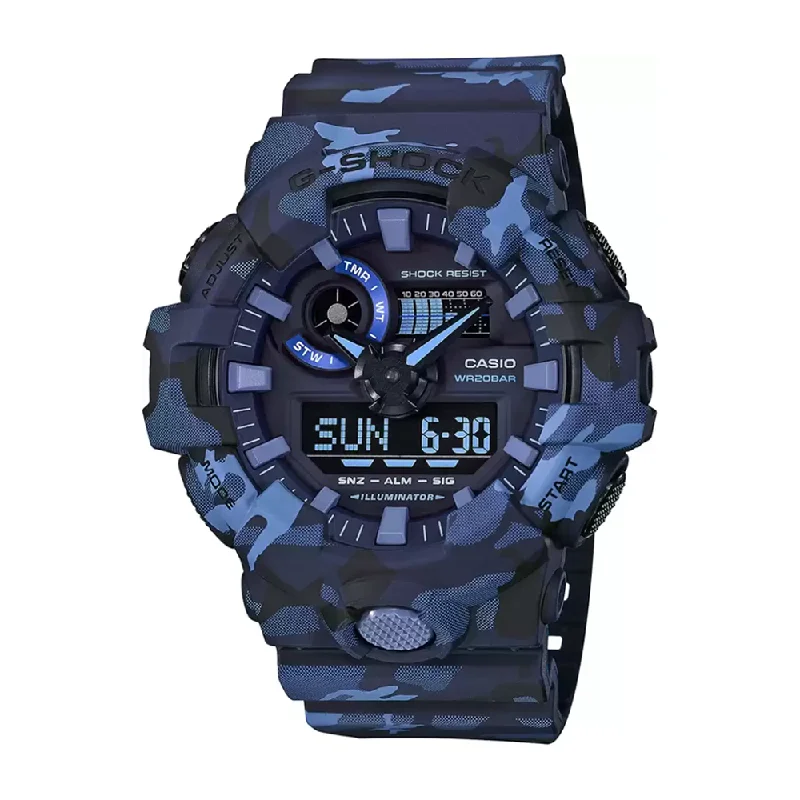 Casio G-Shock Analog-Digital Blue Dial Men's Watch-GA-700CM-2ADR (G823)