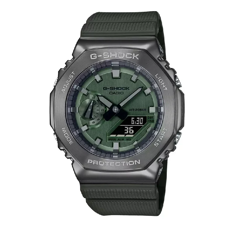 Casio Mens 40-49 Mm G-Shock Green Dial Resin Analogue-Digital Watch - G1160