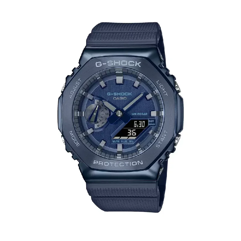 Casio Mens 40-49 Mm G-Shock Blue Dial Resin Analogue-Digital Watch - G1162