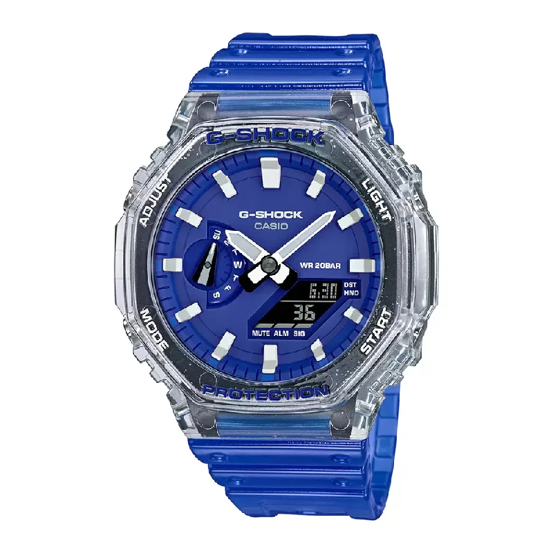 Casio Mens 40-49 Mm G-Shock Blue Dial Resin Analogue-Digital Watch - G1116