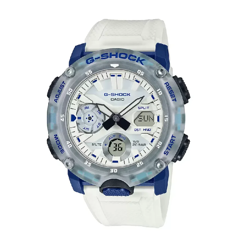 Casio Mens 40-49 Mm G-Shock White Dial Resin Analogue-Digital Watch - G1115