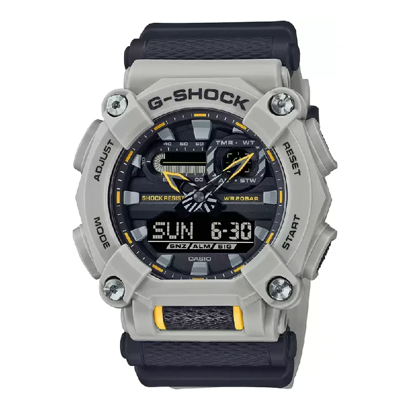 Casio Mens 40-49 Mm G-Shock White Dial Resin Analogue-Digital Watch - G1119