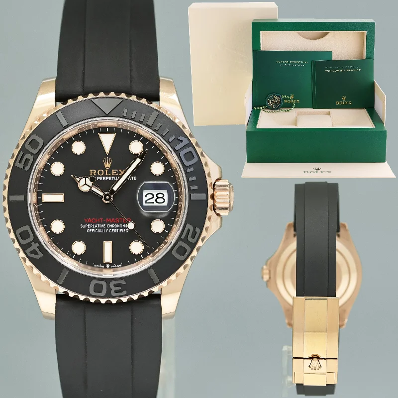 MINT 2022 Rolex Yacht-Master 126655 Everose 40mm Oysterflex Watch Box