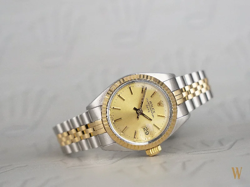 Rolex Ladies Date Steel and 18ct Yellow Gold