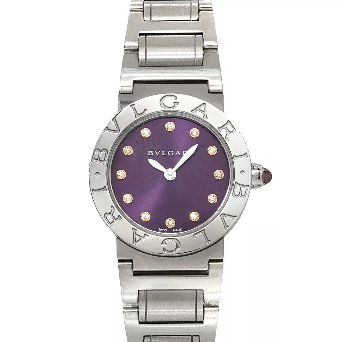 BVLGARI BVLGARIBVLGARI BBL26S 12P Diamond Date Quartz Purple Dial 90244089